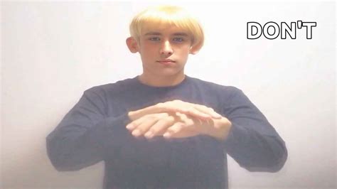How to sign Don't in American Sign Language (ASL)?