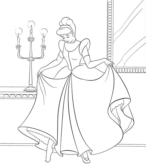 Cinderella Coloring Pages Disneyclipscom Disney's Cinderella