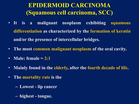 malignant epithelial tumors of oral cavity | PPTX