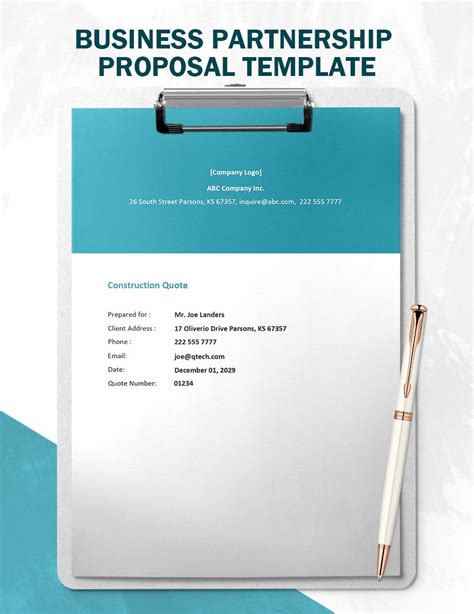 Business Partner Proposal Sample 的图像结果