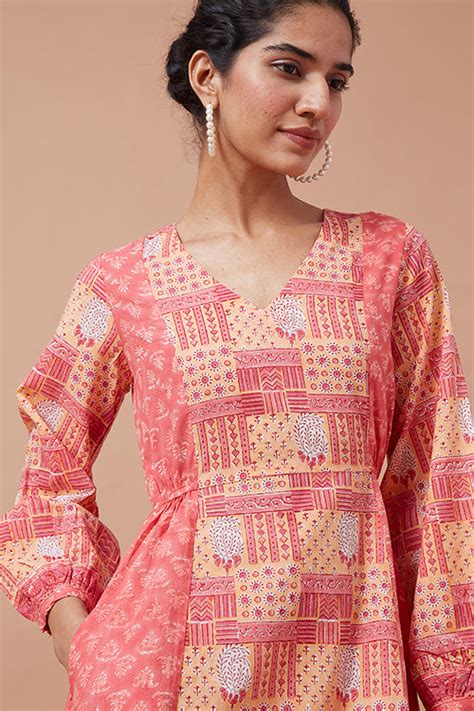 Eclectic Hand Block Printed Pure Cotton Dress For Women Online – Okhaistore