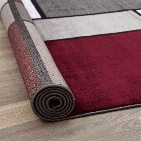 World Rug Gallery Florence 8 X 10 (ft) Red Indoor Geometric Mid-century ...