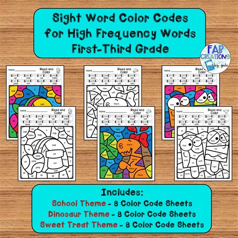 Color By Sight Word With 1st Grade Sight Words Children February Color