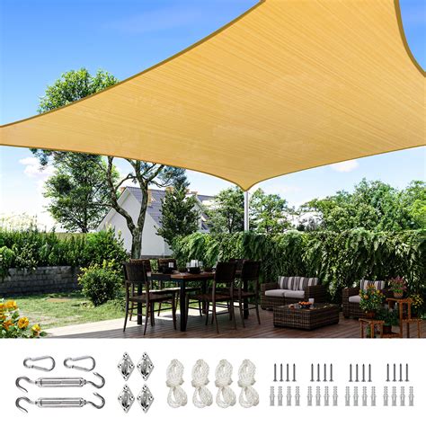 Quictent Sun Shade Sail Canopy 260GSM Shade Cloth for Outdoor Patio ...