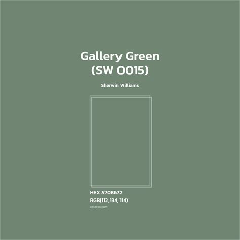 Sherwin Williams Gallery Green (SW 0015) Paint color codes, similar ...