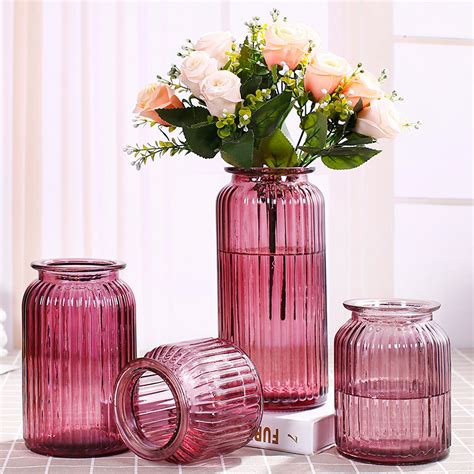 时尚创意台面玻璃花瓶 欧美客厅插花瓶器几何彩色玻璃花瓶工艺品-阿里巴巴