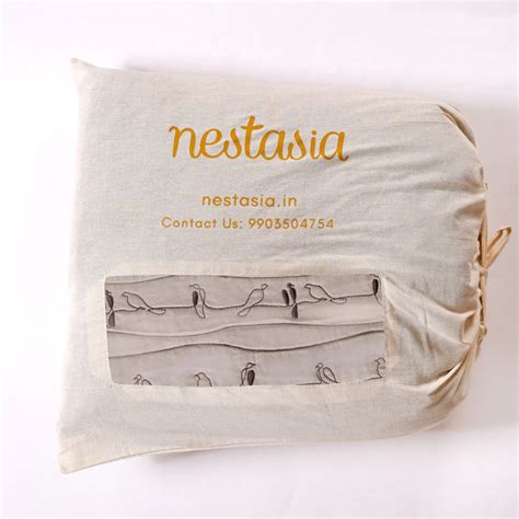 Cotton King Size Bed Cover Beige Online - Premium Bed Cover | Nestasia