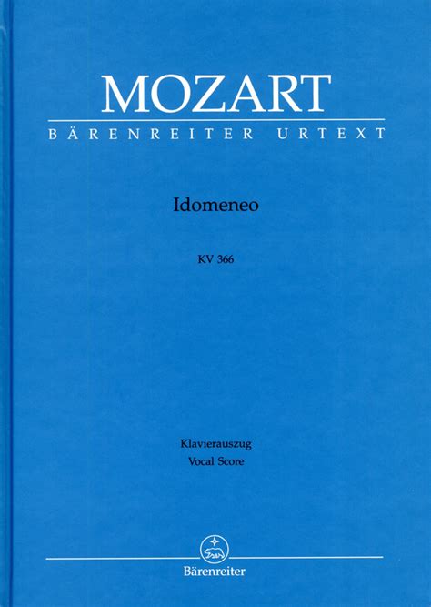 Idomeneo K. 366 from Wolfgang Amadeus Mozart | buy now in the Stretta ...