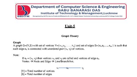 DSTL Unit-V Graph Theory Notes: Types, Properties & Theorems - Studocu