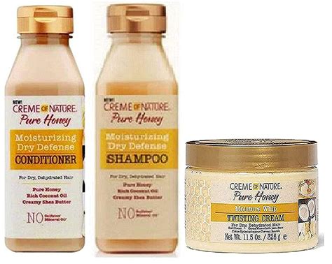 Creme of Nature Pure Honey Hair Care Bundle: Shampoo, Conditioner ...