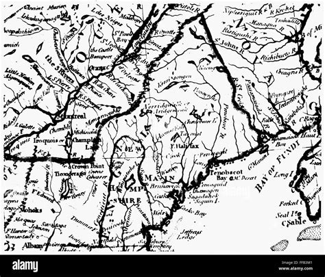 UNITED STATES MAP, 1783. /nDetail of Maine and New Hampshire from the ...