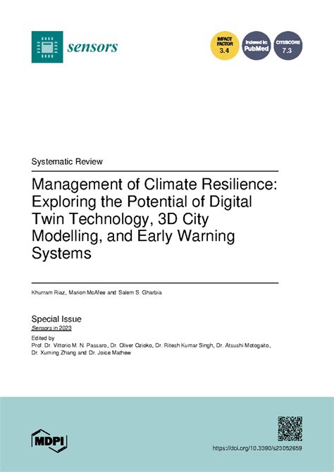3.4 7.3 Systematic Review: Climate Resilience via Digital Twin Tech ...