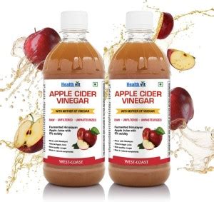 HealthVit Apple Cider 500ml Pack of 2 Vinegar Price in India - Buy ...