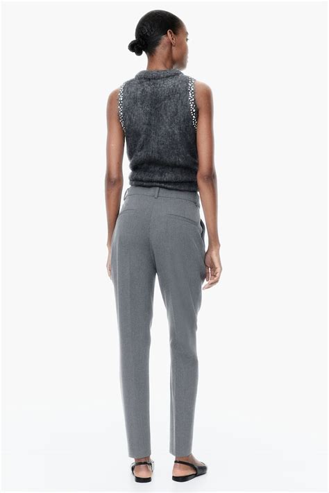 Cigarette trousers - Grey marl - Ladies | H&M IN