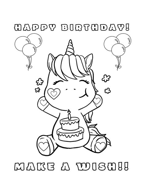 Happy Birthday Girl Coloring Pages [2025]