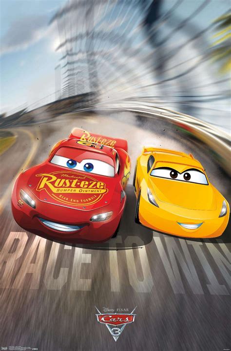 Disney Pixar Cars 3 - Race to Win Wall Poster, 14.725" x 22.375 ...