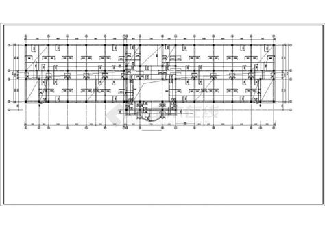 宿州学校教学楼框架结构施工设计cad图纸，共八张_框架结构_土木在线