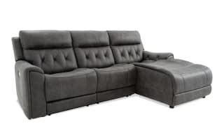 Canyon Gray 98'' Power Reclining 3 Piece Right Arm Facing Chaise ...