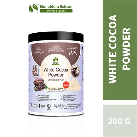 Pure White Cocoa Powder Theobroma Cacao Standardized Extract (200g/Can ...