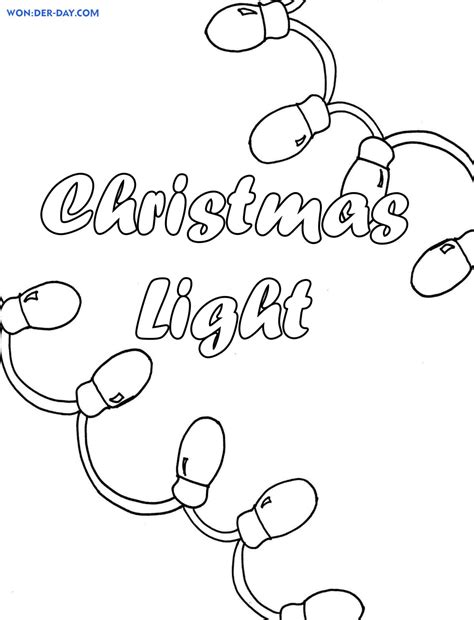 Christmas Lights coloring pages. Printable coloring pages