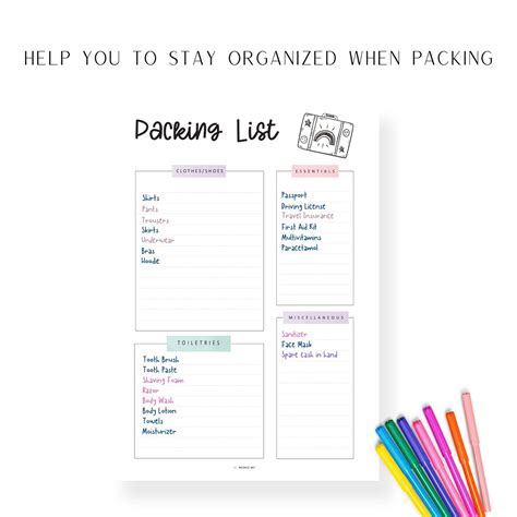 Packing List Sample 的图像结果