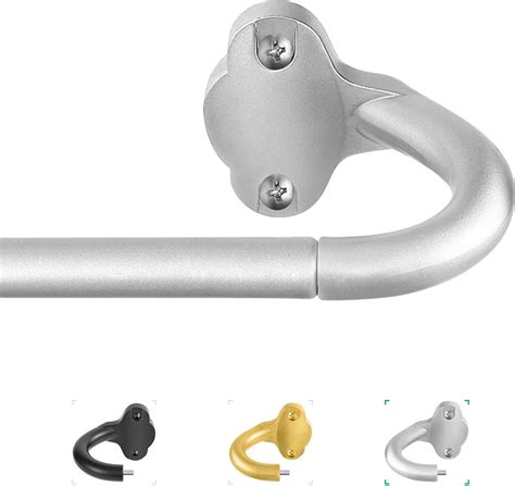 Amazon.com: TVWOO Silver Wrap Around Curtain Rods:5/8In Blackout ...