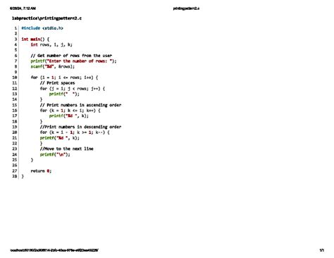 Printingpattern - THIS IS THE PROGRAM TO OF PRINTING A PATTERN - 7:12 ...
