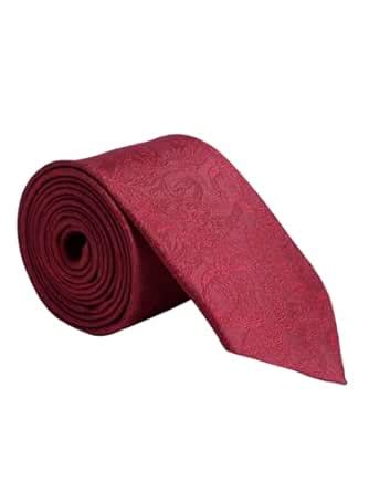 Buy Cantabil Men's Printed Wine Tie With Pocket Square at Amazon.in