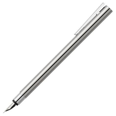 Shop Faber Castell Neo Slim Shiny SS Silver Fountain Pen | Makoba