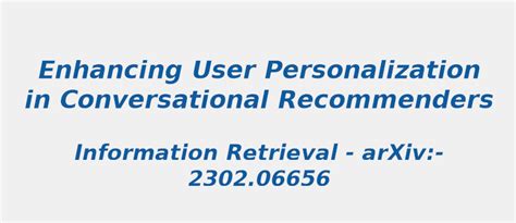 Current Research Topic in Enhancing User Personalization in ...