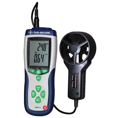 Digi-Sense Professional CFM/CMM Vane Thermoanemometer with NIST ...