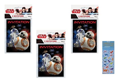 Star Wars Party Supplies Bundle includes 24 Party Invitations with ...