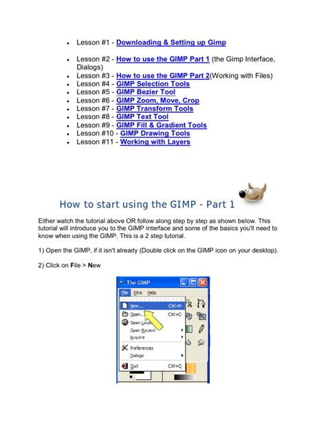 Image result for GIMP Tutorials for Beginners PDF