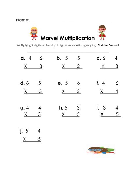 Image result for Two-Digit One Digit Multiplication