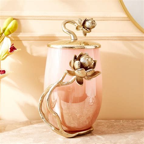 Buy Eternity Vivere Glass Lotus Decorative Canister from Home Centre at ...