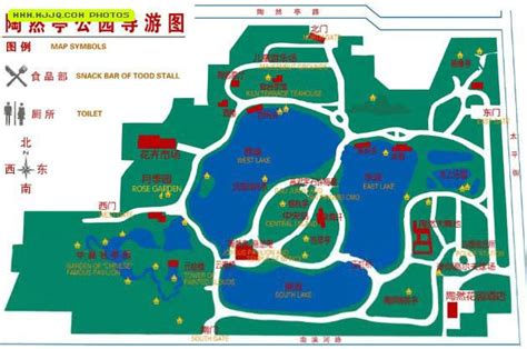 陶然亭公园导游图 - 北京地图 Beijing Maps - 美景旅游网