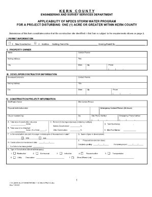 Fillable Online co kern ca ENGINEERING AND SURVEY SERVICES DEPARTMENT ...