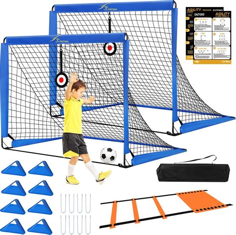 Amazon.com : Eazy2hD 6X4 Soccer Goals for Backyard Set - 2PCS Portable ...
