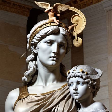 Athena's Emergence from Zeus's Head | Stable Diffusion Online
