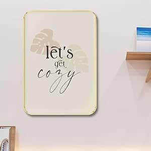 Livin'luxe Let's Get Cozy Wall Art – Minimal Quote Poster with ...