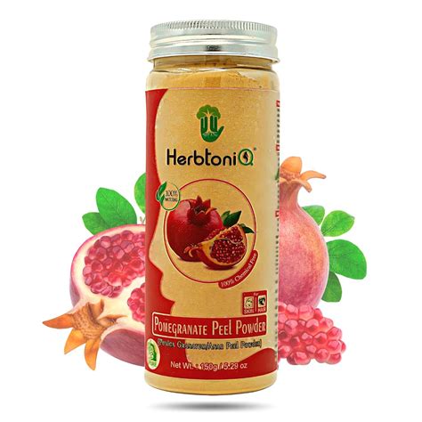 Herbtoniq Pure Organic Pomegranate Peel Powder for Diy Face Pack, Body ...