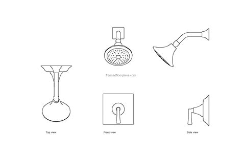 Memoirs Stately Shower Head - Free CAD Drawings
