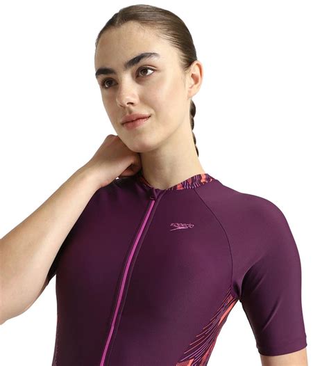 Buy Speedo Women's Enduraflex Essential Splice Printed Closedback ...