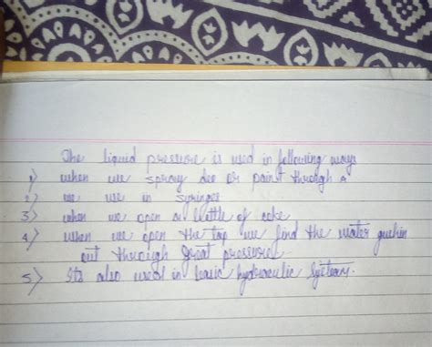what is the importance of liquid pressure in our daily life? - Brainly.in