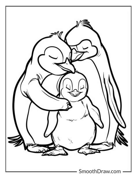 40 Penguin Coloring Pages - Smooth Draw