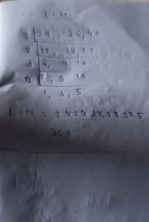 What is the difference between the LCM and HCF of 24, 36 and 40 ...