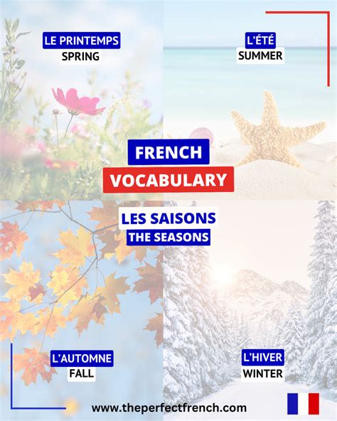 French Vocabulary: Les saisons - The Seasons - French Online Language ...