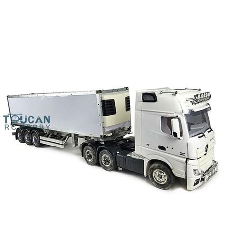 Buy 114 RC Hercules Benz Tractor Truck 40ft Reefer Semi-Trailer Metal ...