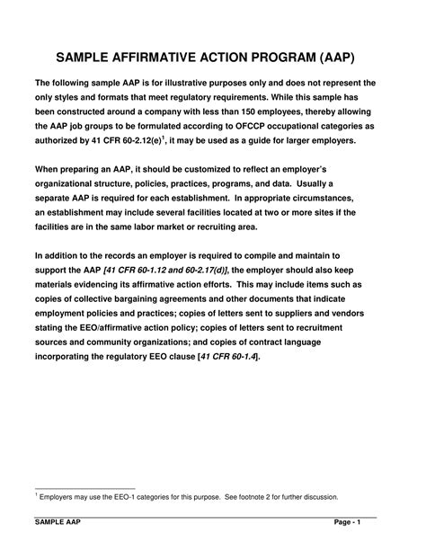 Affirmative Action Plan - 17+ Examples, How to Create, PDF, Word