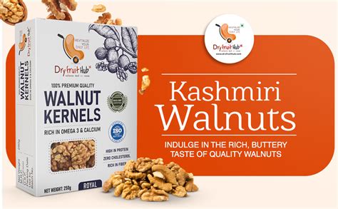 Dry Fruit Hub Premium Kashmiri Walnuts Without Shell | Grade 1 Kashmiri ...
